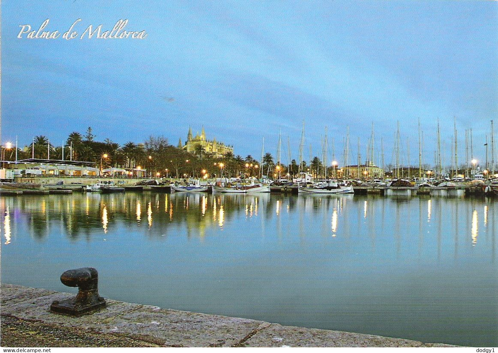 THE HARBOUR AND CATHEDRAL, PALMA DE MALLORCA, SPAIN. UNUSED POSTCARD Mm1 - Palma De Mallorca