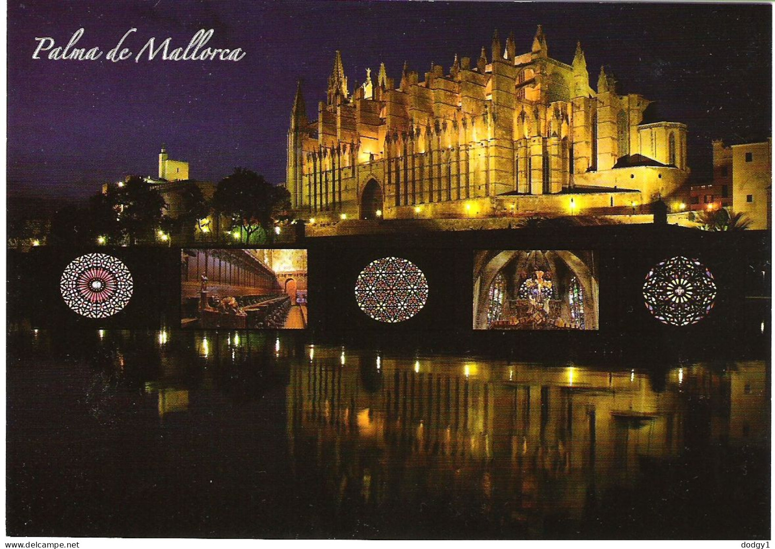 THE CATHEDRAL AT NIGHT, PALMA DE MALLORCA, SPAIN. UNUSED POSTCARD Mm1 - Palma De Mallorca