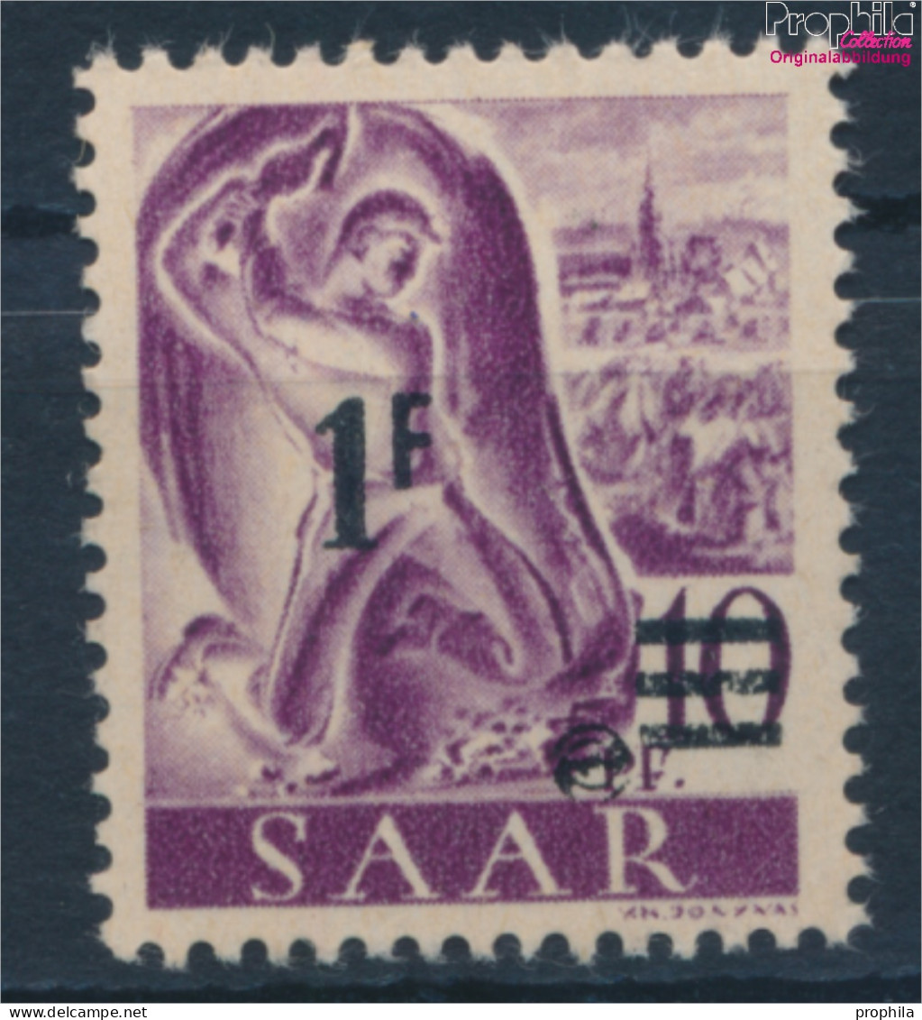 Saarland 228I, Aufdruck Auf Urdruckmarke Postfrisch 1947 Berufe Und Ansichten (10357434 - Usati