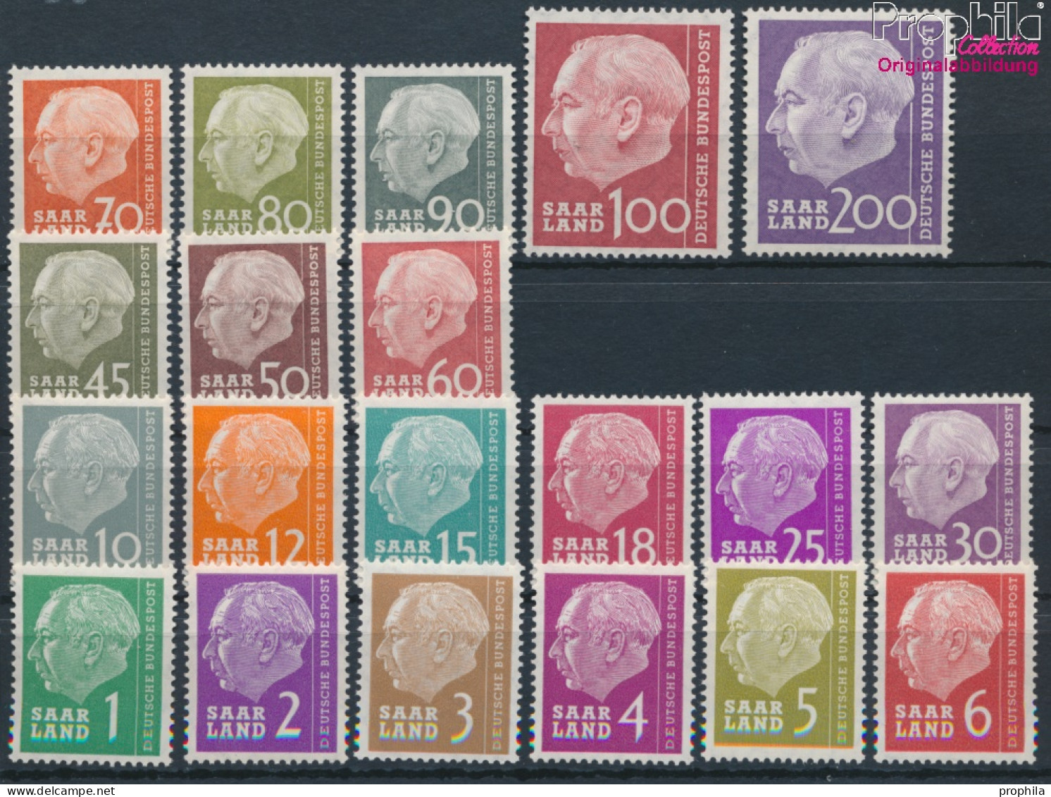 Saarland 380-399 (kompl.Ausg.) Postfrisch 1957 Heuss I (10377623 - Nuovi