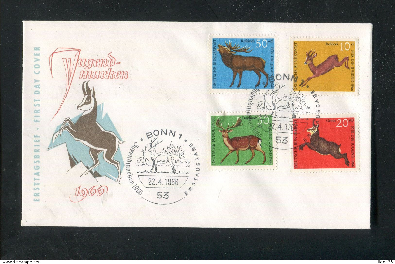 "BUNDESREPUBLIK DEUTSCHLAND" 1966, Mi. 511-514 "Hochwild" FDC (L1134) - 1961-1970