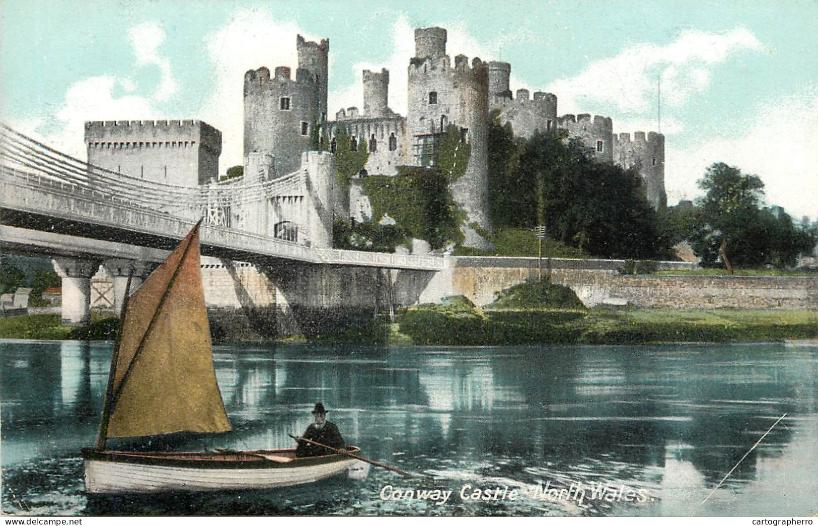 British Castles Architecture Conway Castle North Wales Sailing Vessel - Castelli