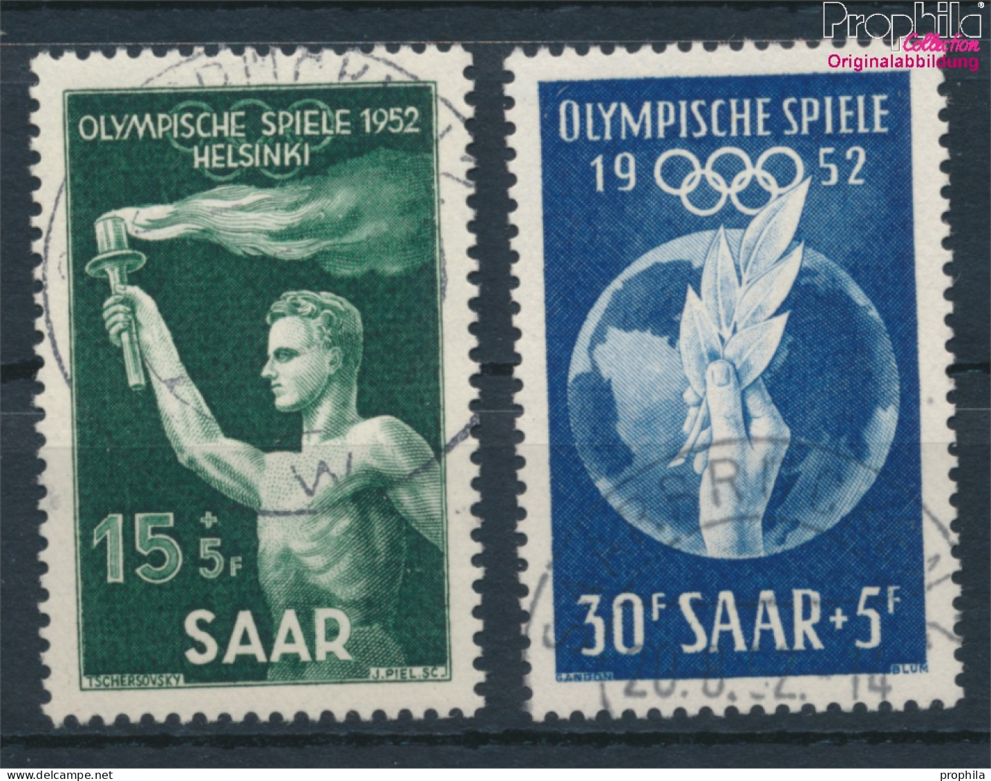 Saarland 314-315 (kompl.Ausg.) Gestempelt 1952 Olympiade (10377617 - Gebraucht