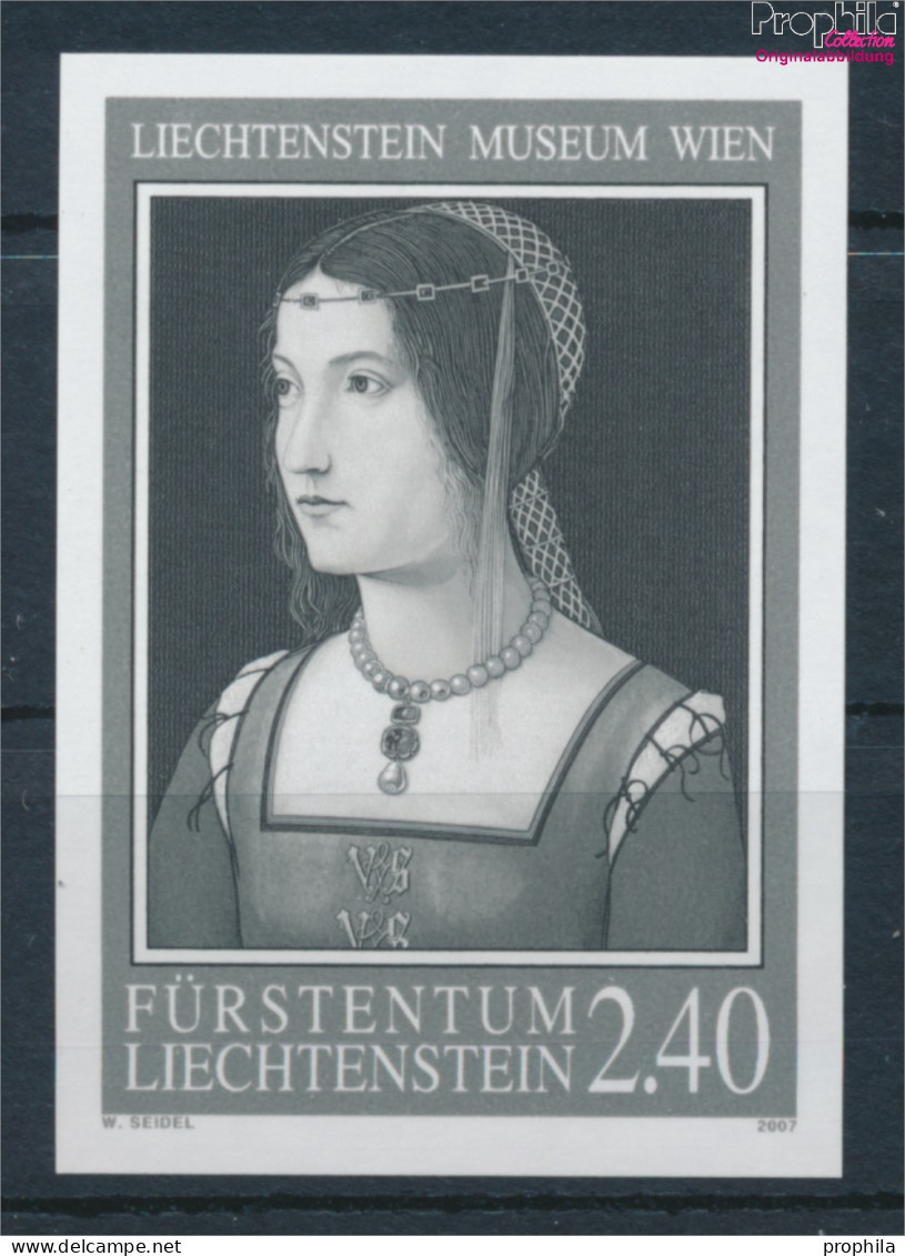 Liechtenstein 1437S (kompl.Ausg.) Schwarzdruck Ungezähnt Postfrisch 2007 Gemälde (10377423 - Nuovi