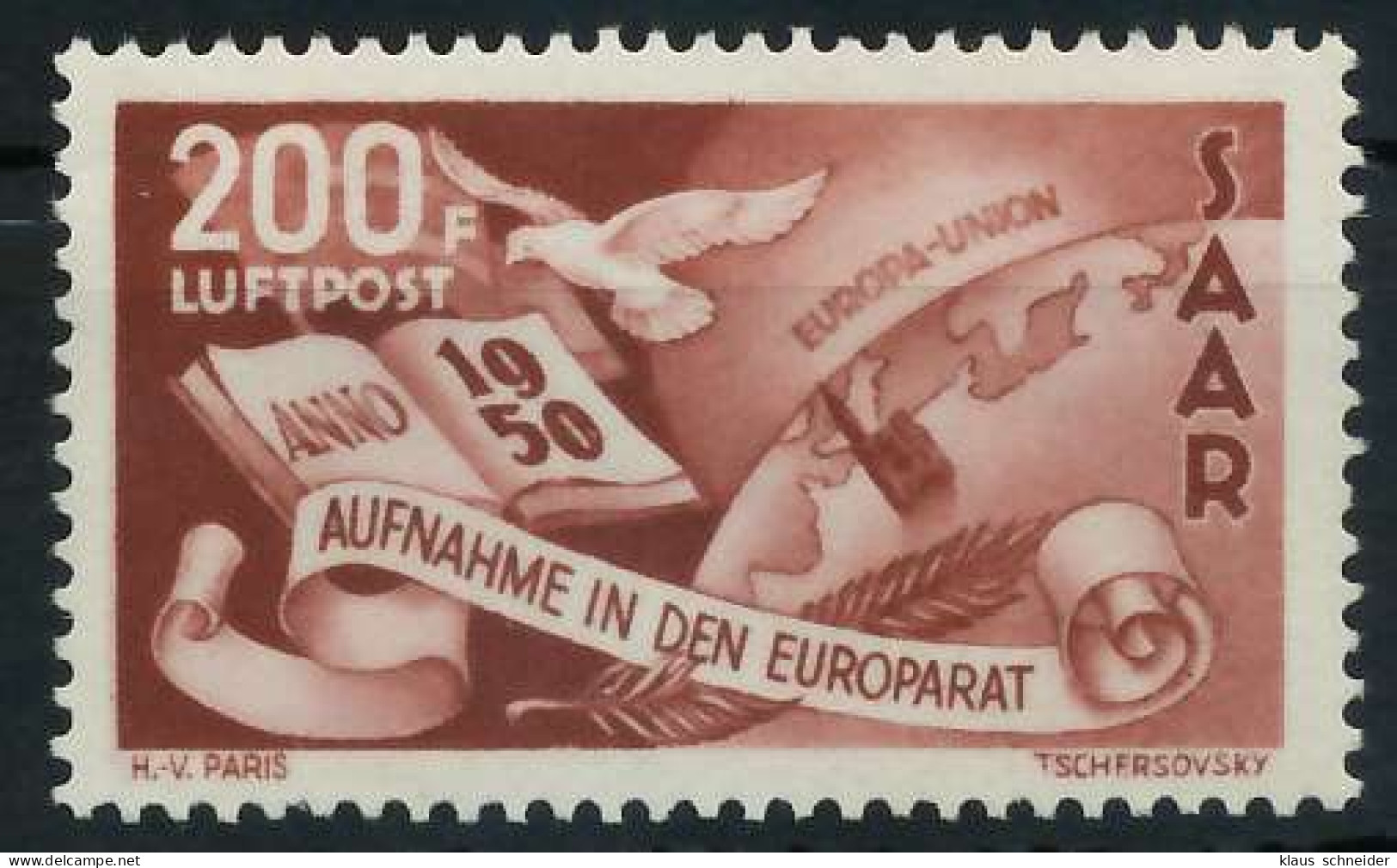 SAARLAND 1950 Nr 298 Postfrisch X78D7AE - Neufs