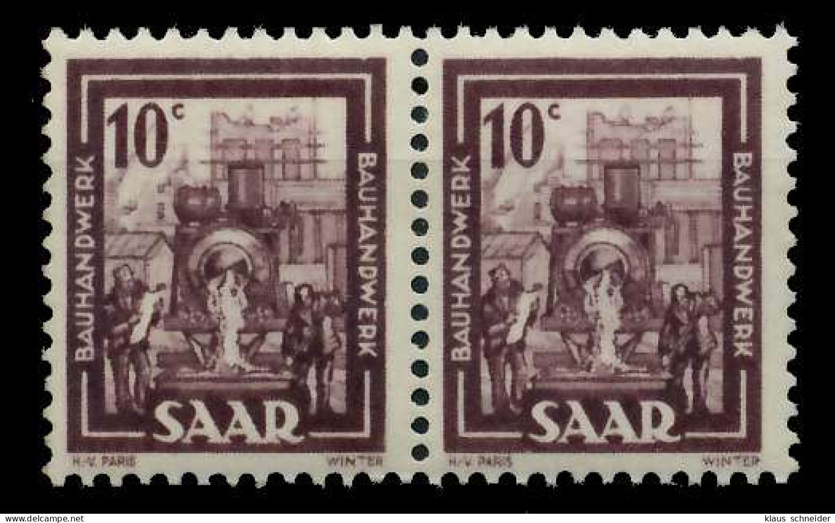 SAARLAND 1949 Nr 272 Postfrisch WAAGR PAAR X7999E2 - Neufs