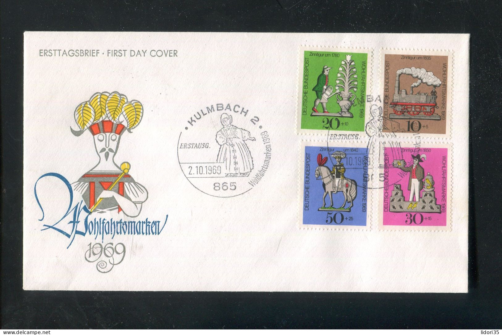 "BUNDESREPUBLIK DEUTSCHLAND" 1969, Mi. 604-607 "Zinnfiguren" FDC (L1137) - 1961-1970