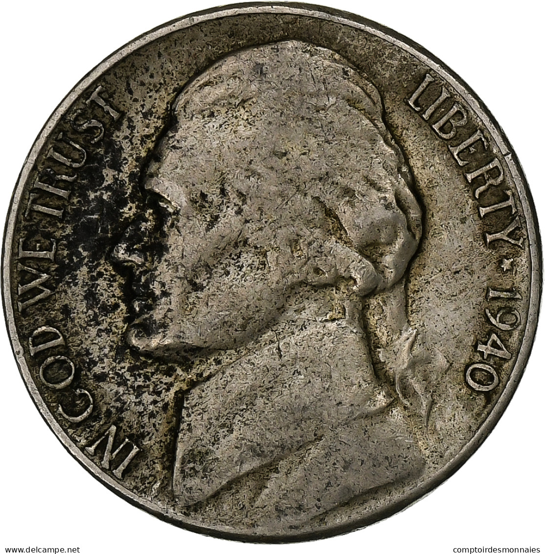 États-Unis, 5 Cents, Jefferson Nickel, 1949, San Francisco, Cupro-nickel, TB+ - 1938-…: Jefferson