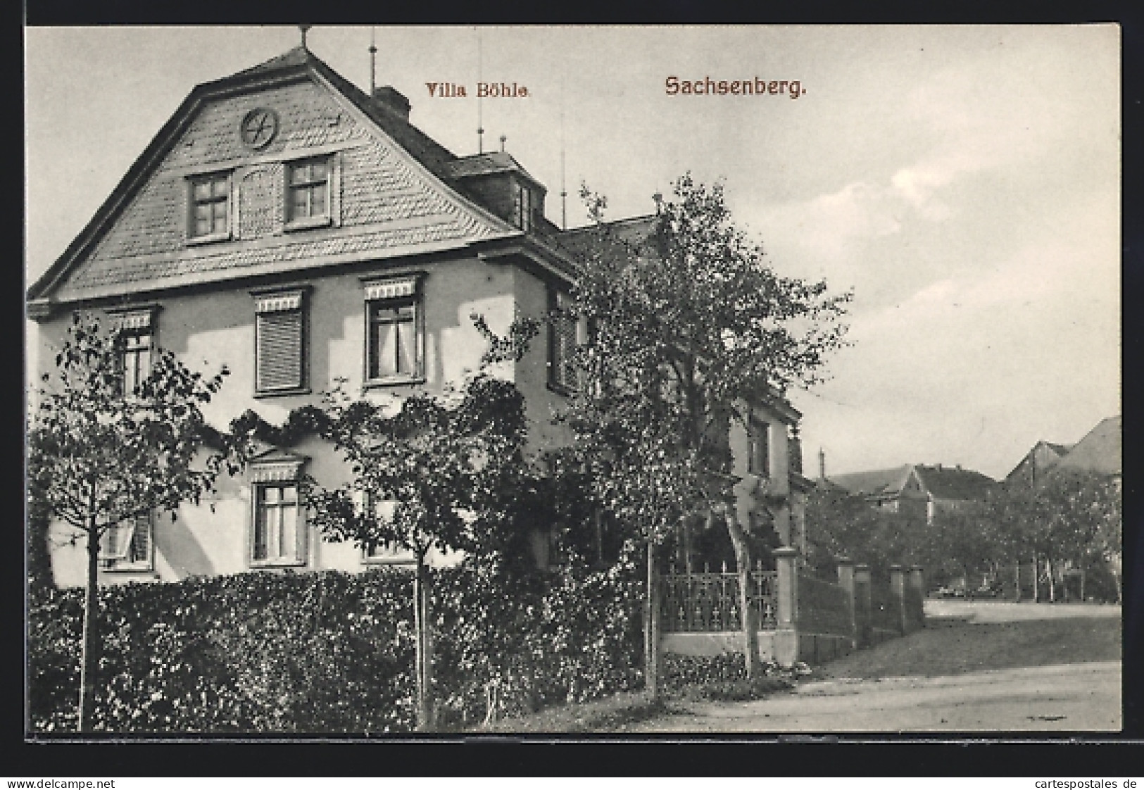 AK Sachsenberg / Lichtenfels, Villa Böhle Und Strasse  - Lich