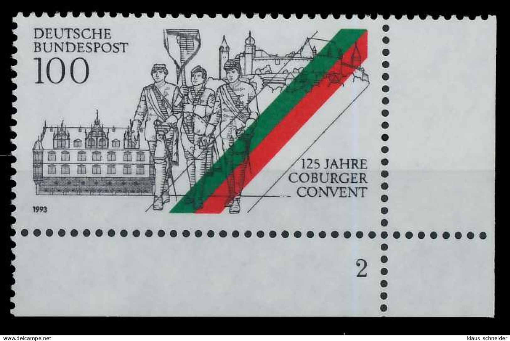 BRD 1993 Nr 1676 Postfrisch FORMNUMMER 2 X7E20BE - Unused Stamps