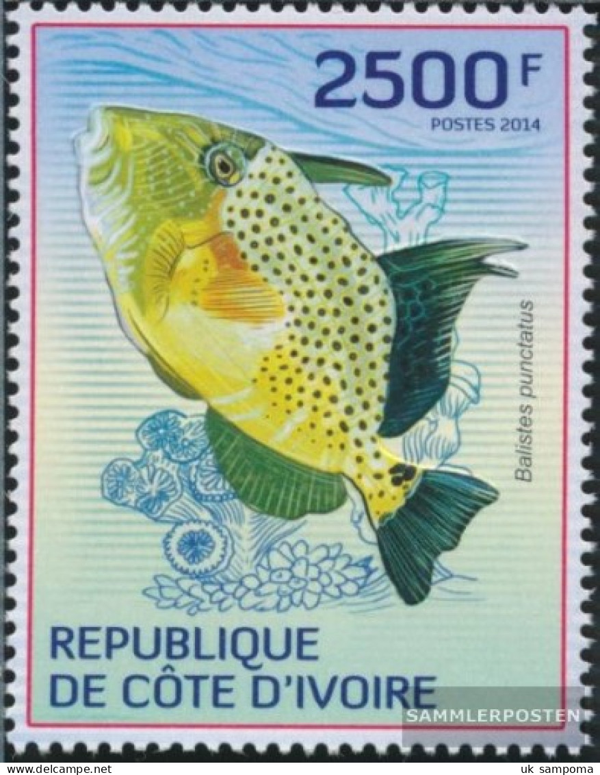 The Ivory Coast 1513 (complete Issue) Unmounted Mint / Never Hinged 2014 Fish - Costa D'Avorio (1960-...)