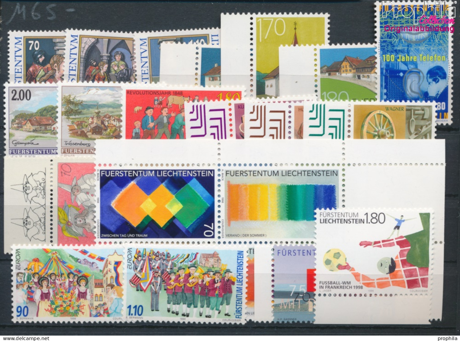 Liechtenstein Postfrisch Nationale Feste 1998 Kunst, Weihnachten, Telefon U.a.  (10377417 - Nuovi