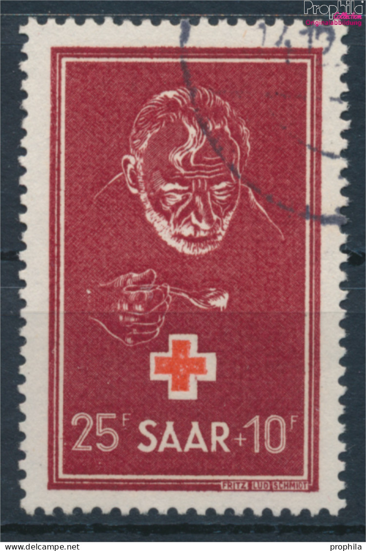 Saarland 292 (kompl.Ausg.) Gestempelt 1950 Rotes Kreuz (10377621 - Usados