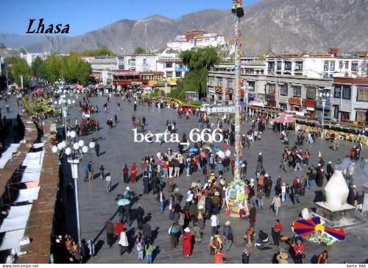 Tibet Lhasa Jokhang Square New Postcard - Tibet