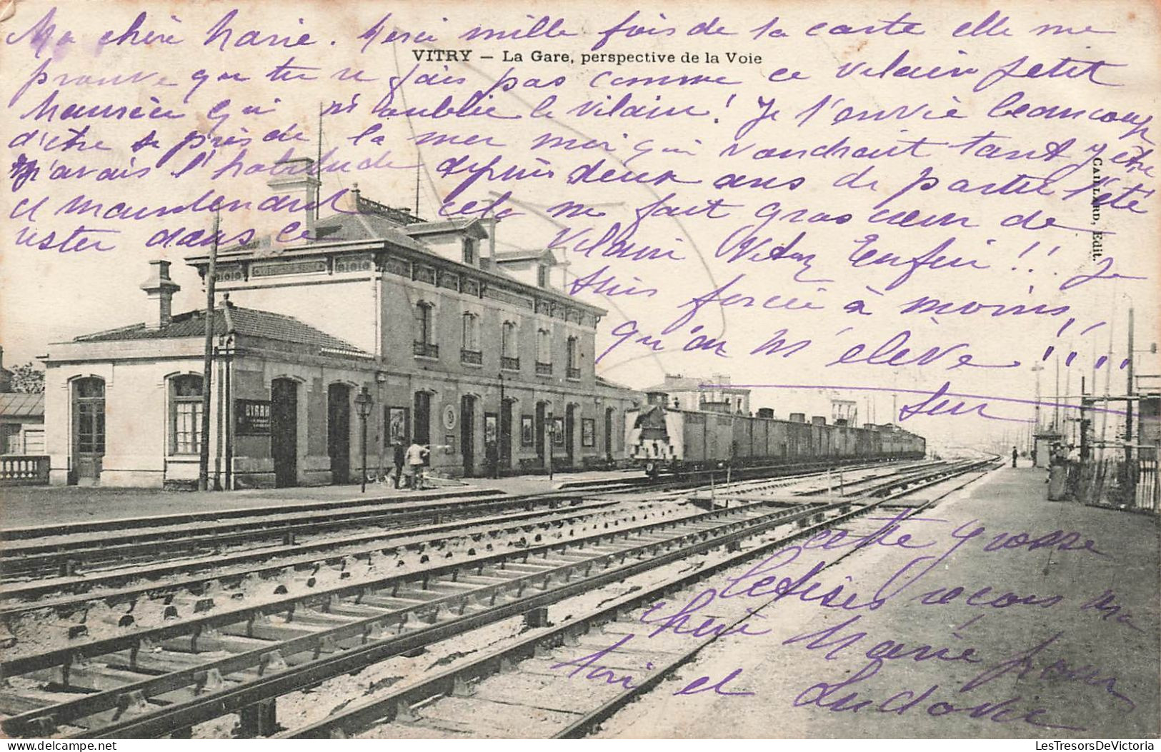 FRANCE - Vitry - La Gare Perspective De La Voie - Carte Postale Ancienne - Vitry-la-Ville