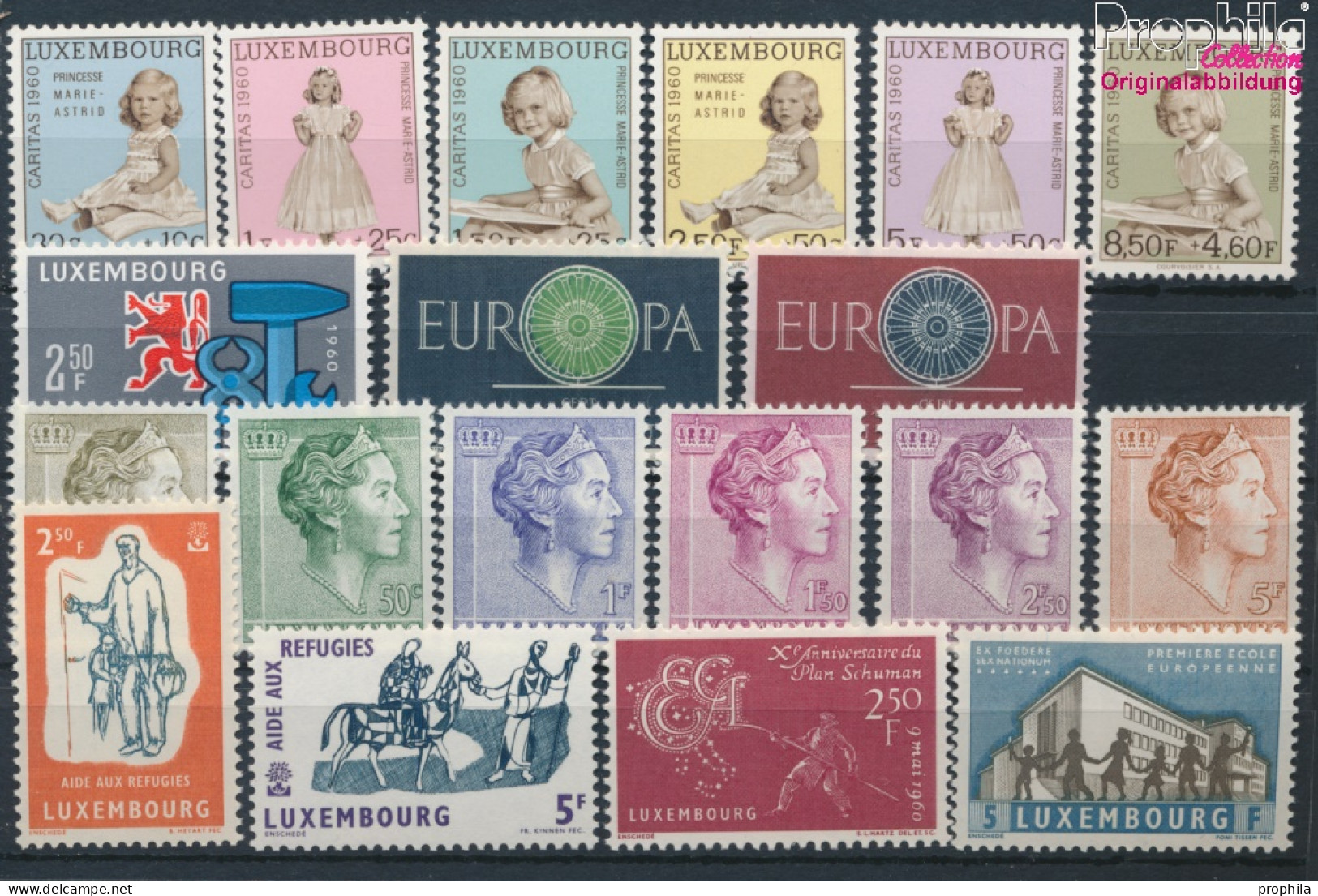 Luxemburg Postfrisch Flüchtlingsjahr 1960 Flüchtlingsjahr, Caritas Europa U.a  (10368716 - Ungebraucht