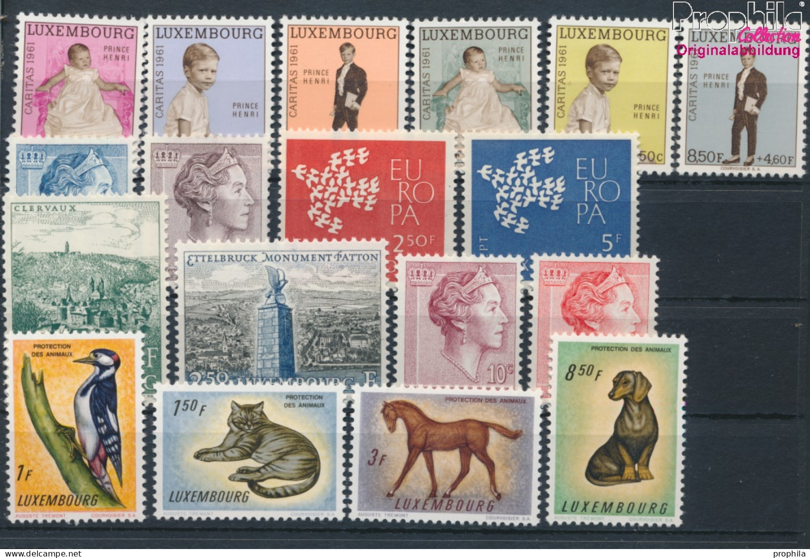 Luxemburg Postfrisch Tierschutz 1961 Tierschutz, Europa, Caritas U.a.  (10368717 - Unused Stamps