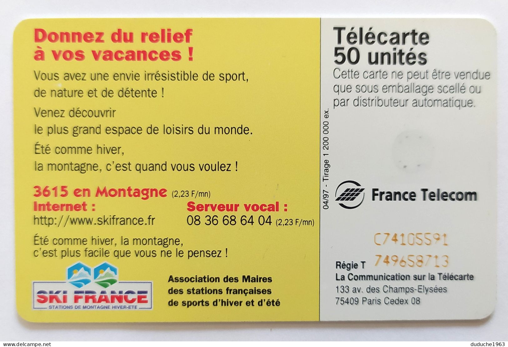 Télécarte France - La Montagne ça Vous Gagne - Unclassified