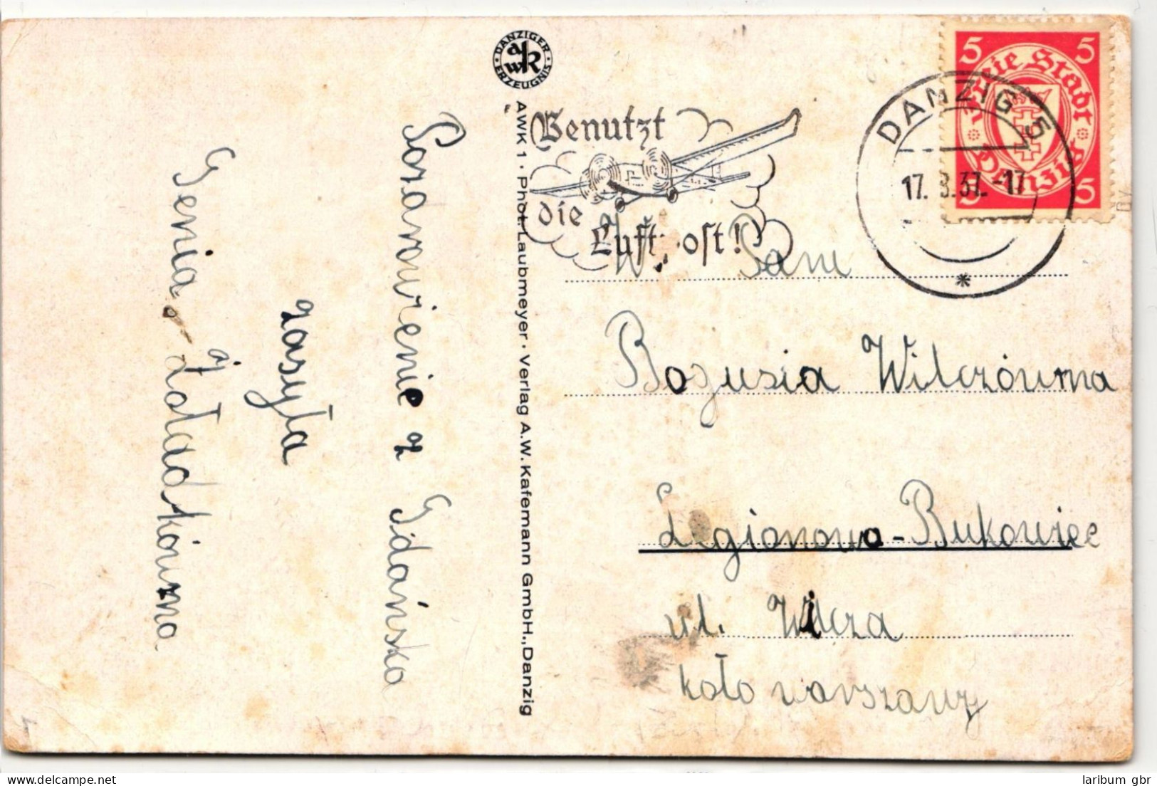 Danzig 193 Dy Auf Postkarte Als Einzelfrankatur Typenprüfung #IP480 - Lettres & Documents