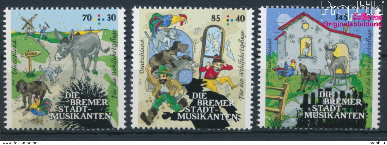 BRD 3282-3284 (kompl.Ausg.) Postfrisch 2017 Grimms Märchen Bremer Stadtmusikant (10368887 - Ongebruikt