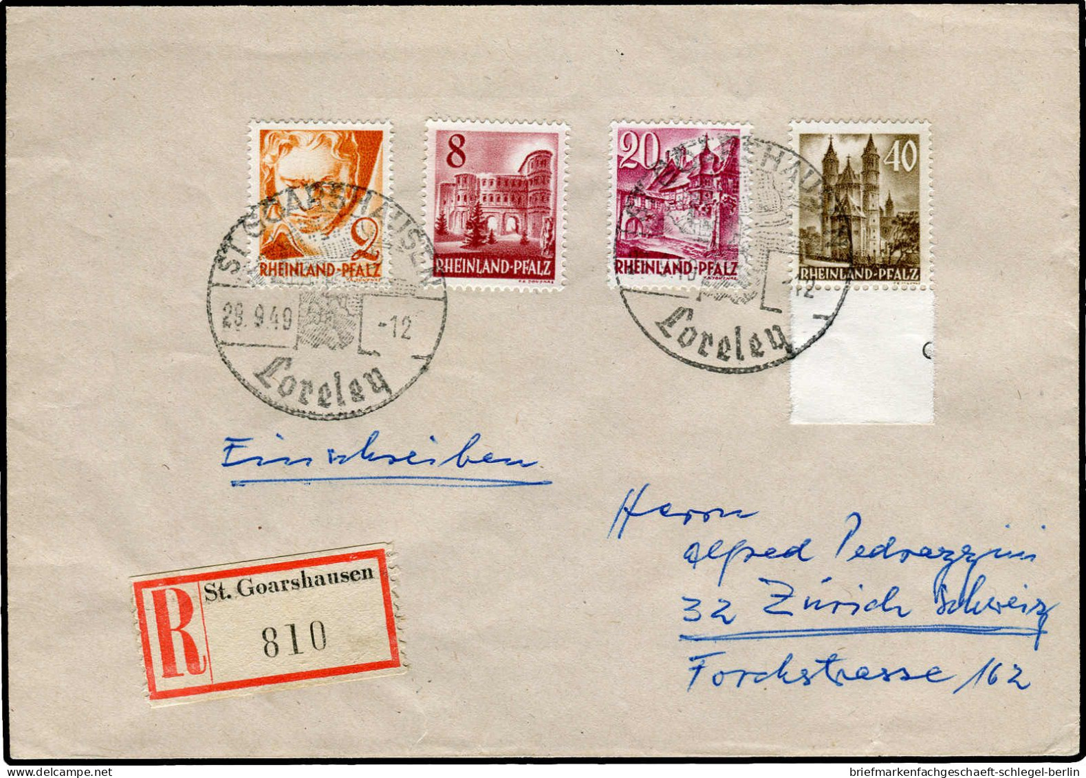 Französische Zone Rheinland Pfalz, 1949, 36 U.a, Brief - Sonstige & Ohne Zuordnung