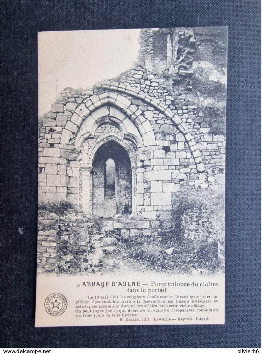 CP BELGIQUE (V2402) ABBAYE D'AULNE (2 Vues) Porte Trilobée Du Cloître Dans Le Portail - Thuin