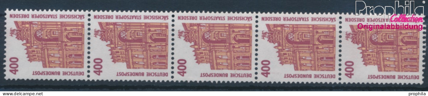BRD 1562v R I Fünferstreifen Mit Zählnummer (kompl.Ausg.), Weiße Gummier Postfrisch 1991 Sehenswürdigkeite (10343277 - Nuovi