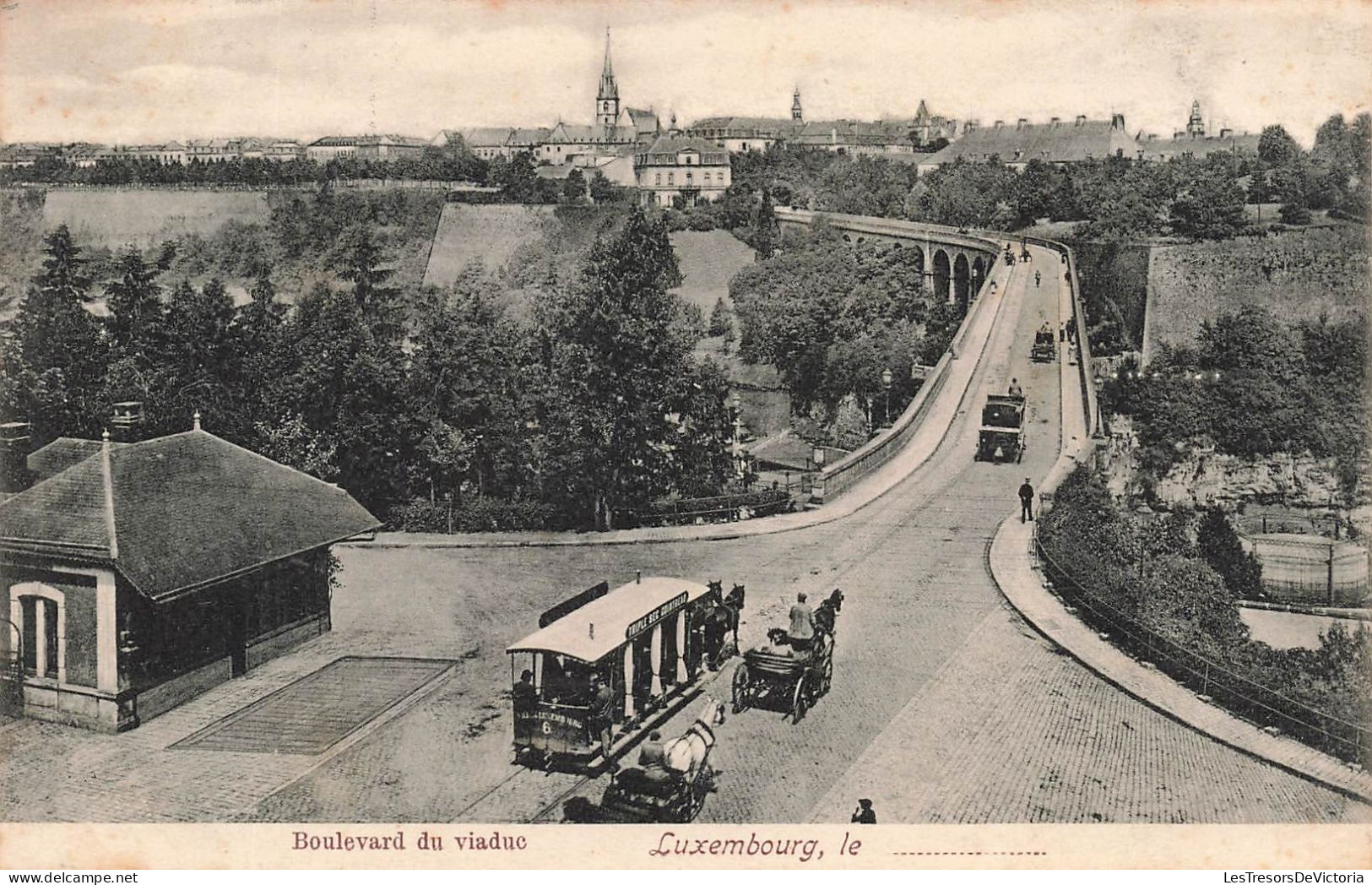 BELGIQUE - Luxembourg - Boulevard Du Viaduc - Animé  - Carte Postale Ancienne - Autres & Non Classés