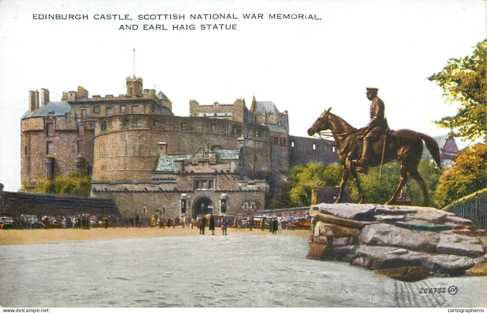 British Castles Architecture Edinburgh Castle Earl Haig Statue - Châteaux