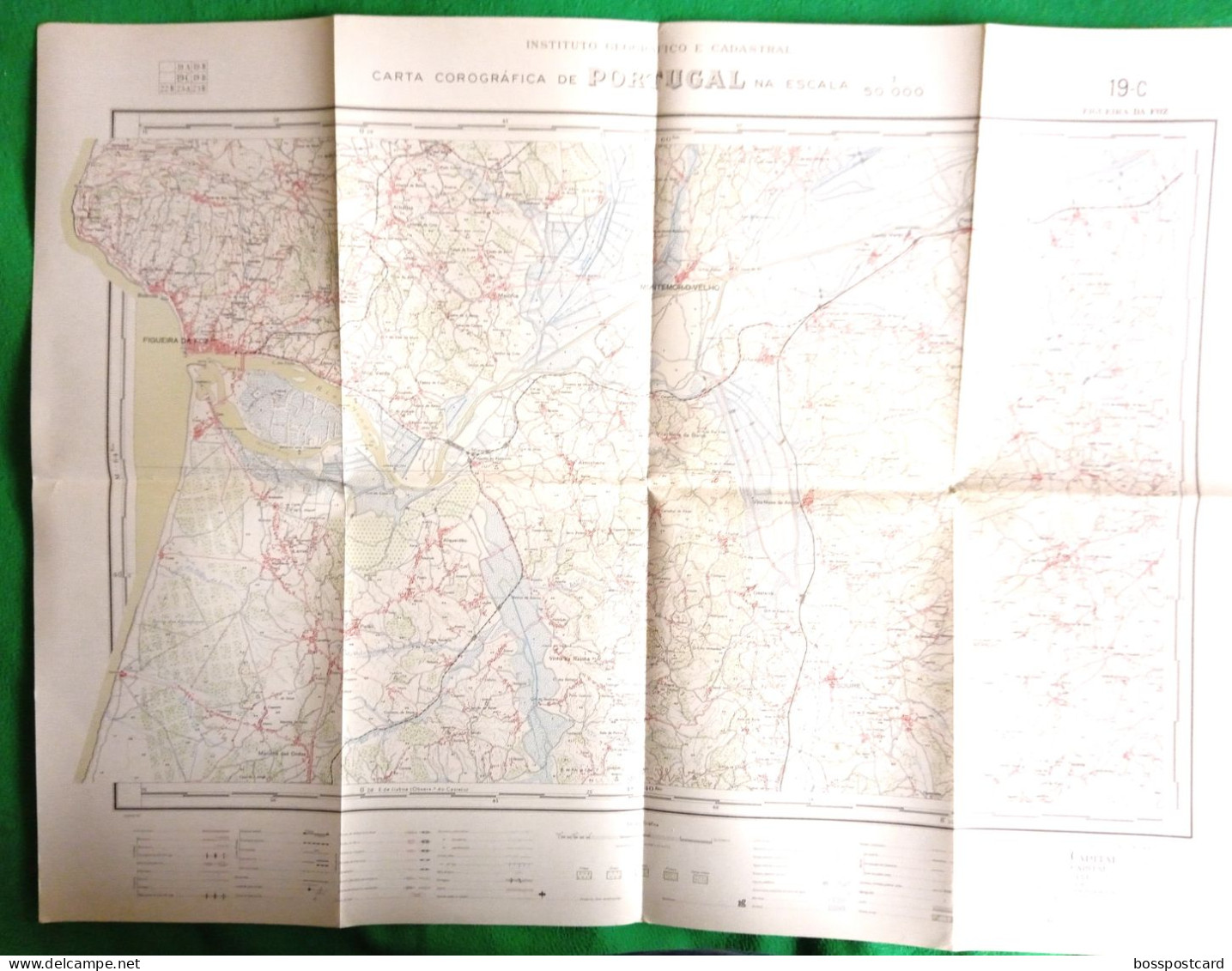 Figueira Da Foz - Mapa - Map. Coimbra. Portugal. - Carte Geographique