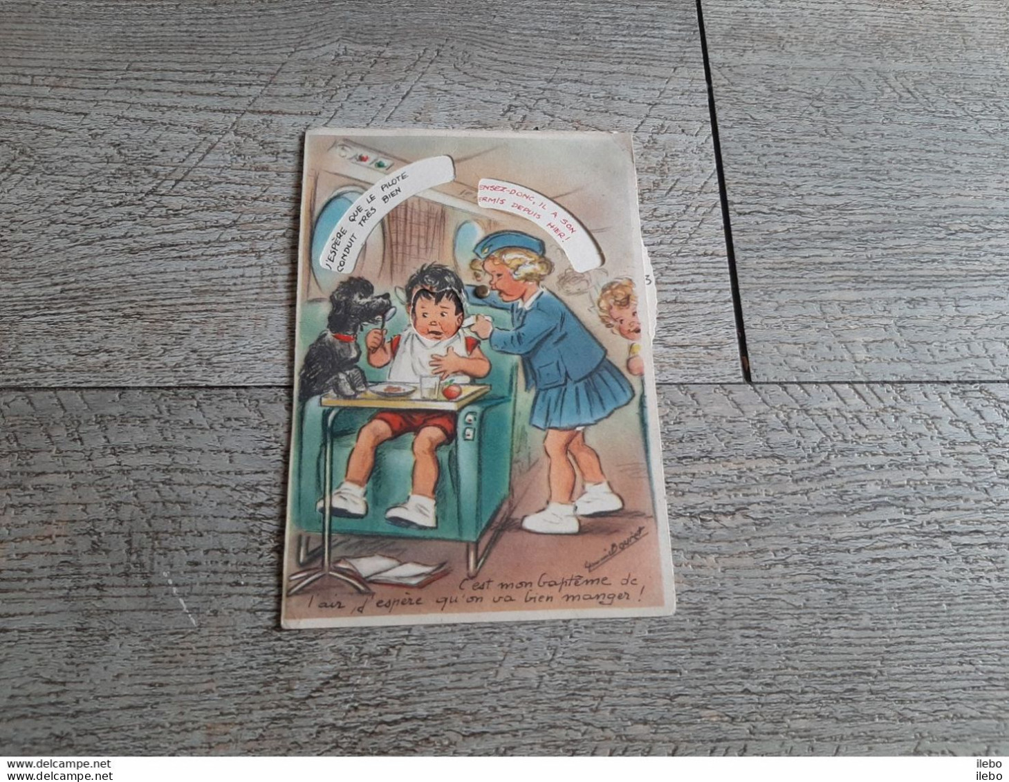 Carte à Disque Germaine Bouret C'est Mon Baptême De L'air Humour Enfants - Bouret, Germaine