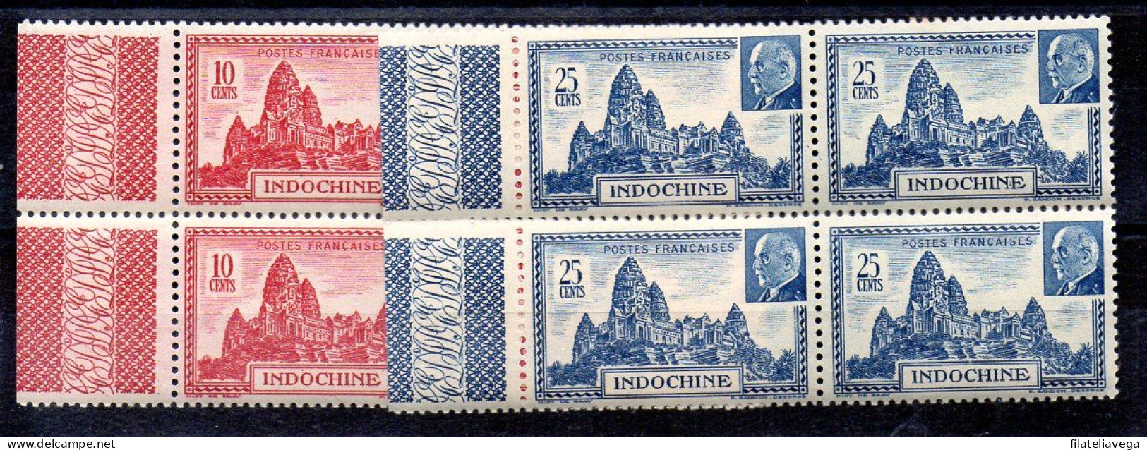 Indochina Bloque De Cuatro Nº Yvert 222/23 ** - Unused Stamps