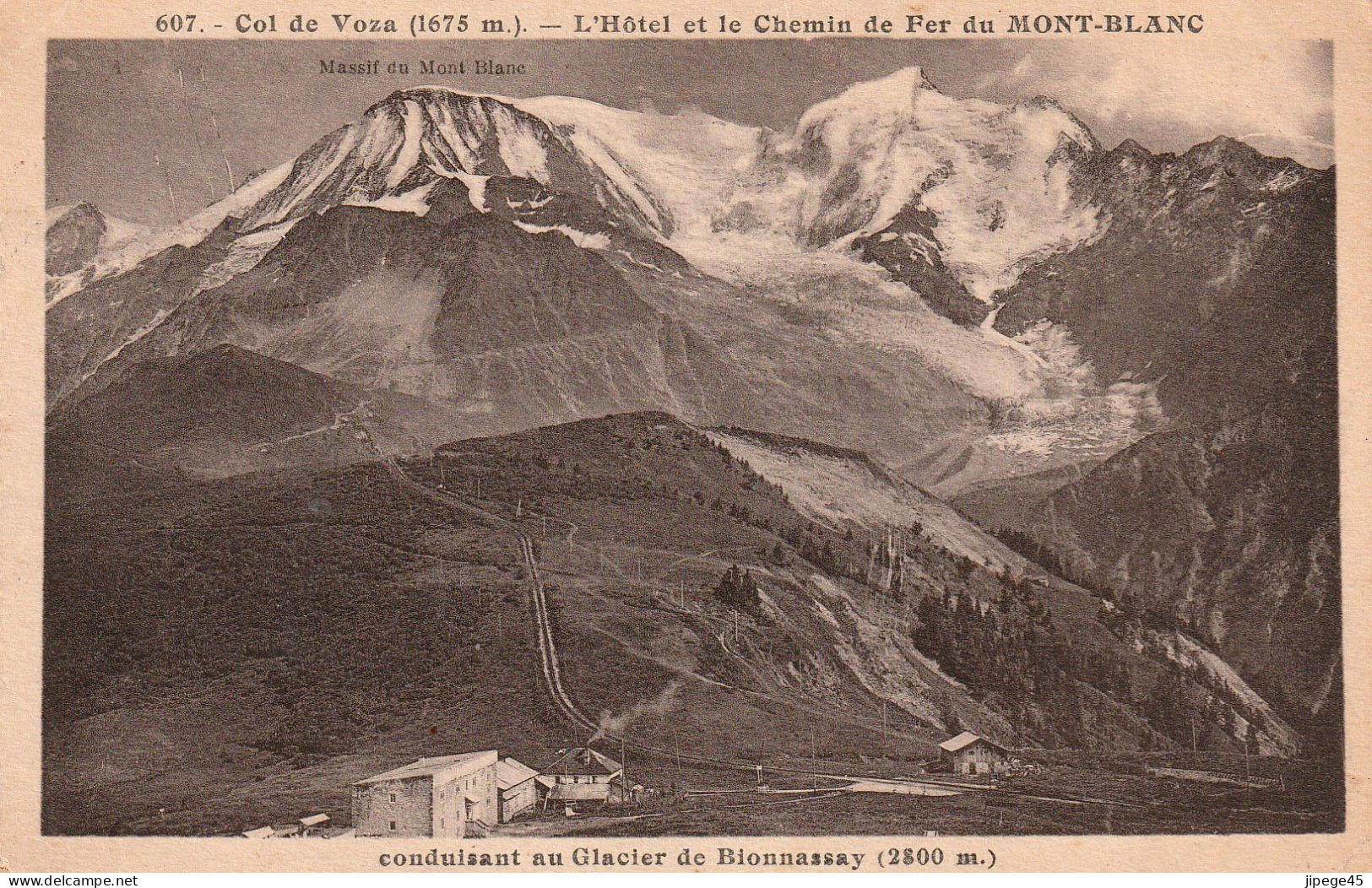 CPA - Col De Voza - L'Hotel Et Le Chemin De Fer Du Mont-Blanc Conduisant Au Glacier De Bionnassy - Chamonix-Mont-Blanc