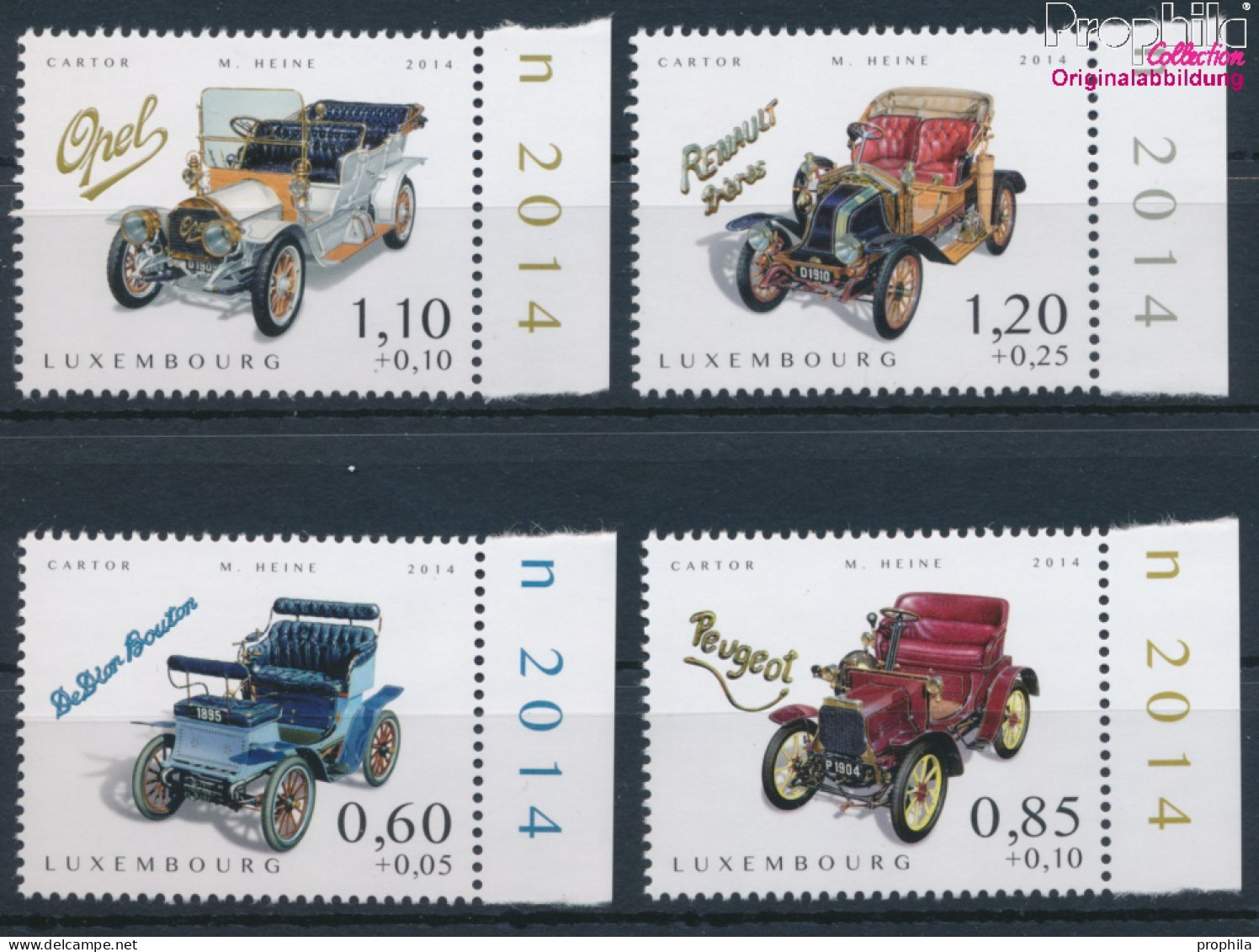 Luxemburg 2022-2025 (kompl.Ausg.) Postfrisch 2014 Alte Kraftfahrzeuge (10377597 - Unused Stamps