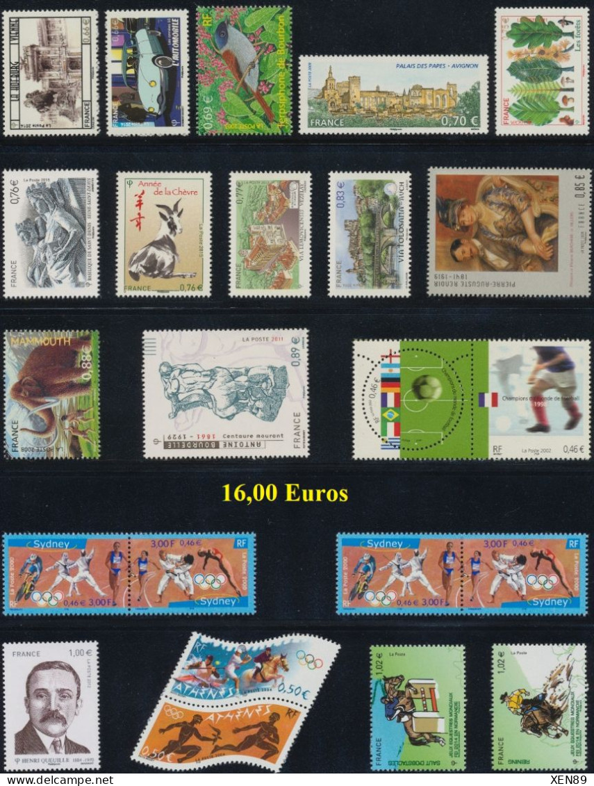 TIMBRES EUROS NEUFS ** - ANNEES 1999 A 2015 -- Explications ci-dessous - REMISE 20 % --