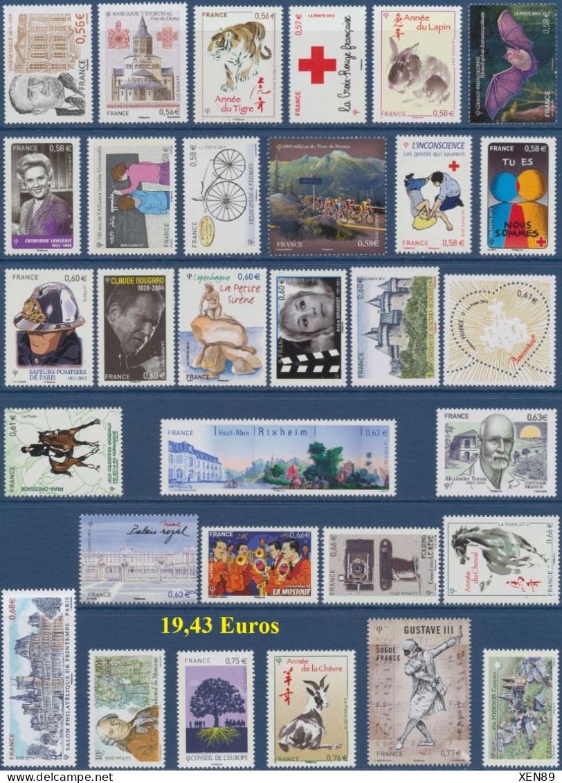 TIMBRES EUROS NEUFS ** - ANNEES 1999 A 2015 -- Explications Ci-dessous - REMISE 20 % -- - Collections