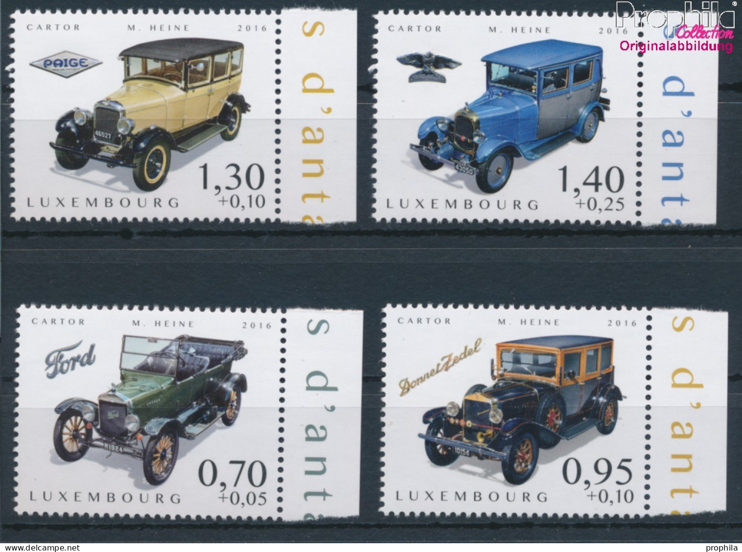 Luxemburg 2109-2112 (kompl.Ausg.) Postfrisch 2016 Alte Kraftfahrzeuge (10377601 - Unused Stamps