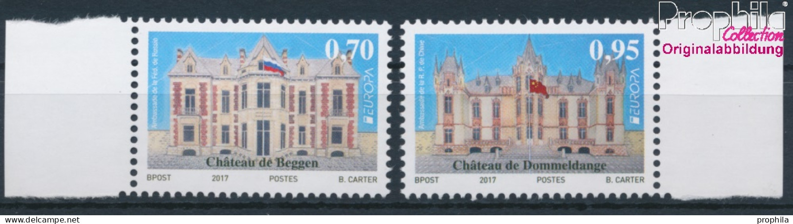 Luxemburg 2126-2127 (kompl.Ausg.) Postfrisch 2017 Burgen Und Schlösser (10377602 - Unused Stamps