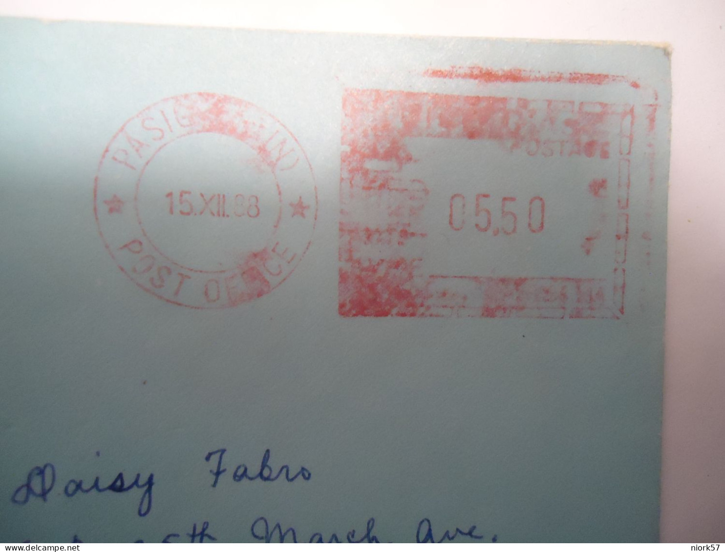 PHILIPPINES  MANILA COVER MACHINE STAMPS  1988 POSTED GREECE - Filipinas
