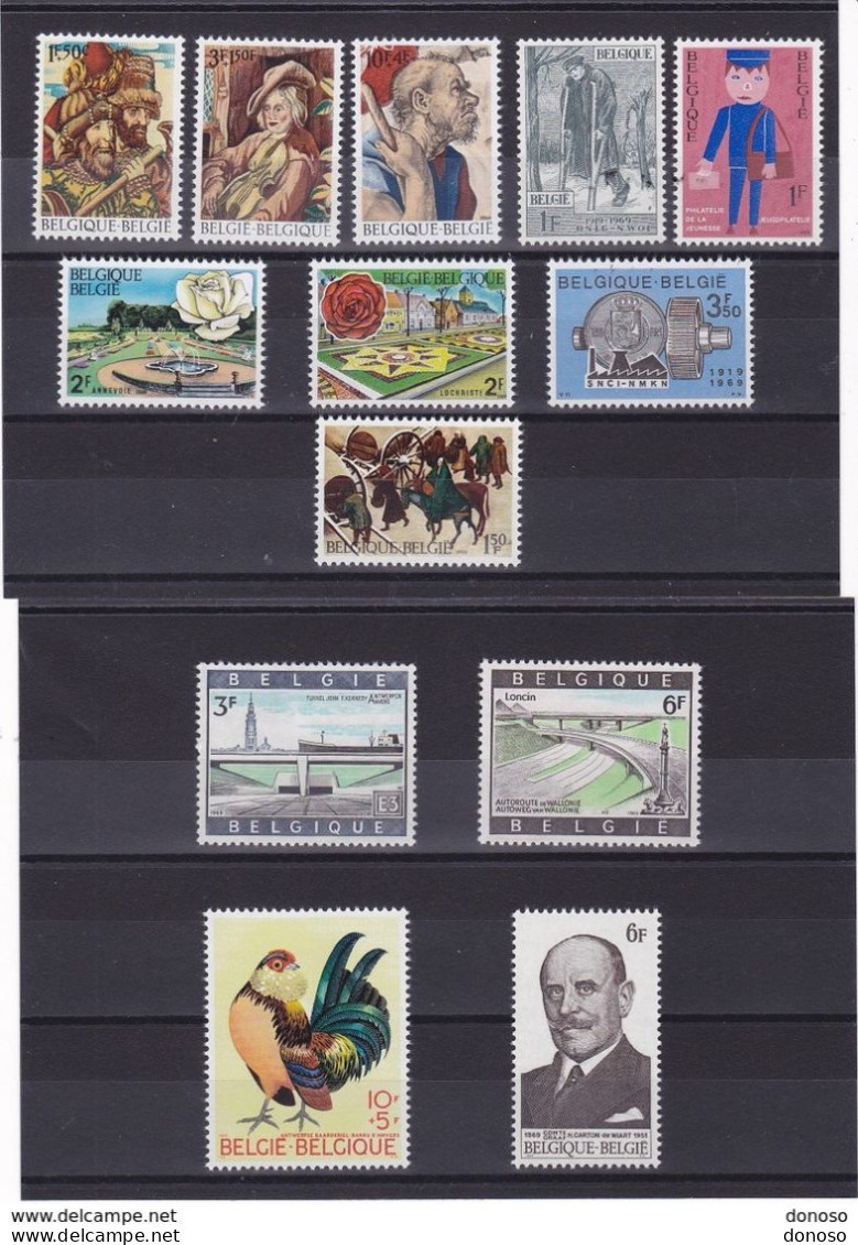 BELGIQUE 1969 Yvert 1482-1483 + 1486-1490 + 1496-1502 + 1505-1507 + 1510-1517 NEUF** MNH Cote 12 Euros - Unused Stamps
