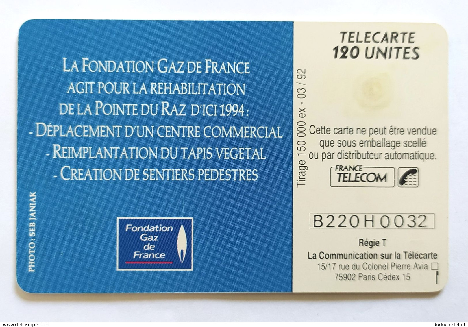 Télécarte France - Fondation Gaz De France - Ohne Zuordnung