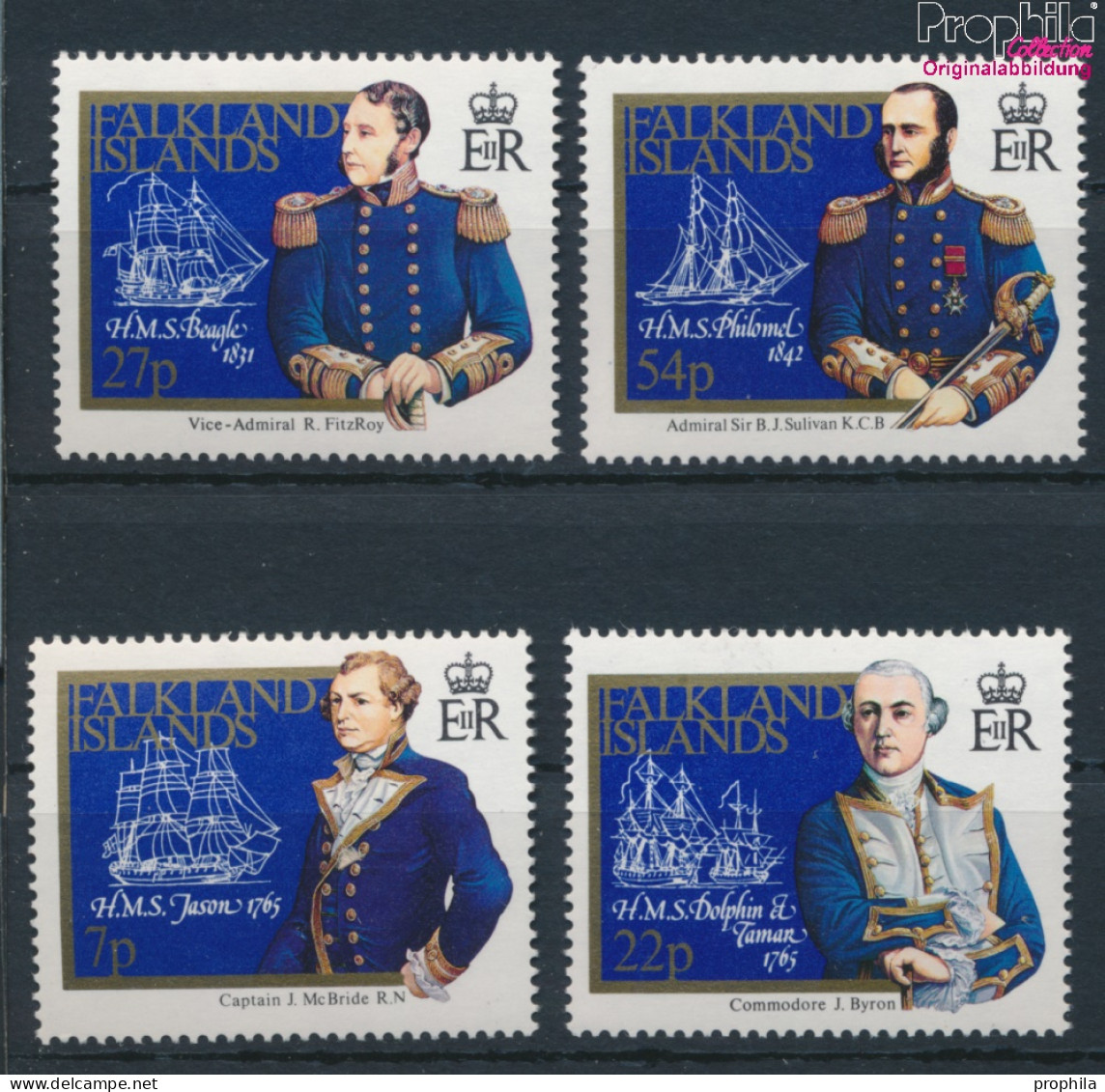 Falklandinseln 432-435 (kompl.Ausg.) Postfrisch 1985 Kapitäne Und Ihre Schiffe (10368860 - Falklandinseln