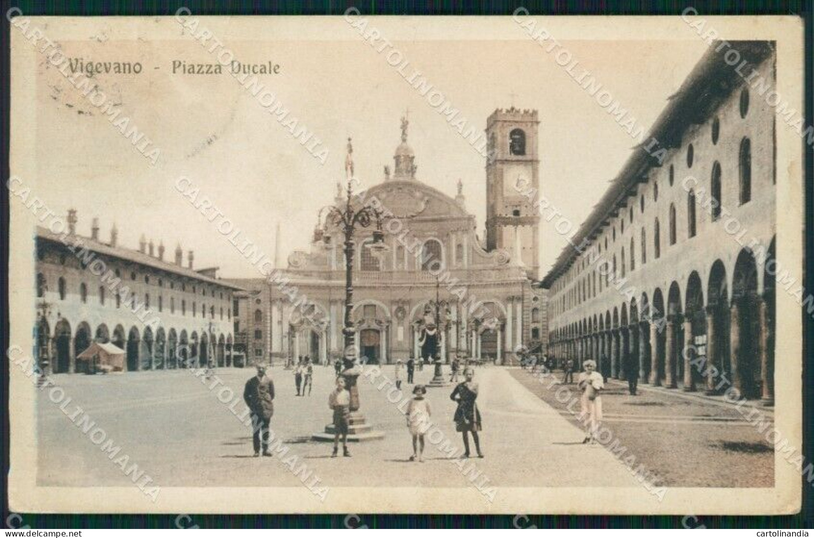 Pavia Vigevano PIEGHINE SCOLLATA Cartolina KF2366 - Pavia