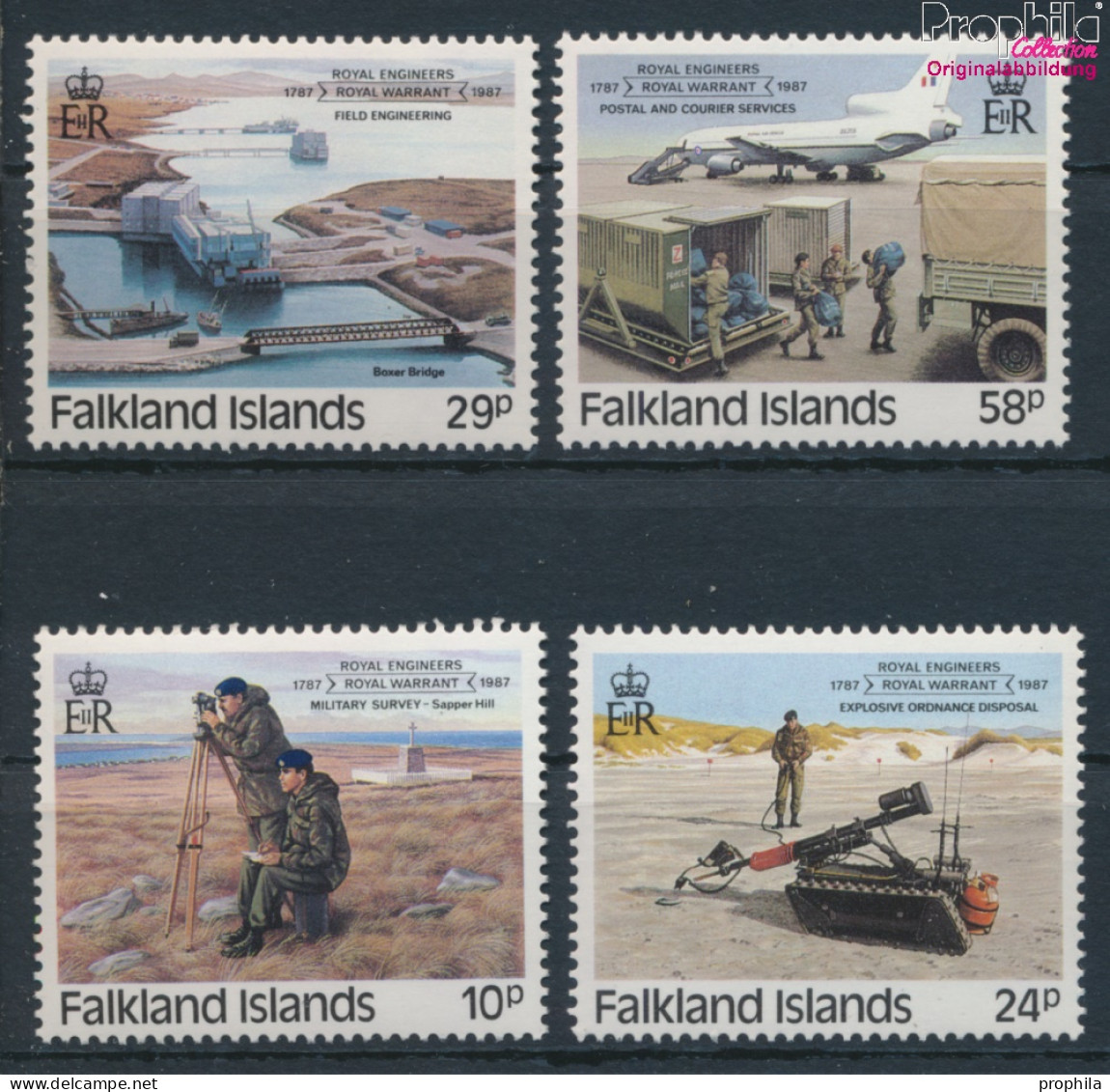 Falklandinseln 460-463 (kompl.Ausg.) Postfrisch 1987 Königliche Pioniere (10368856 - Falklandinseln