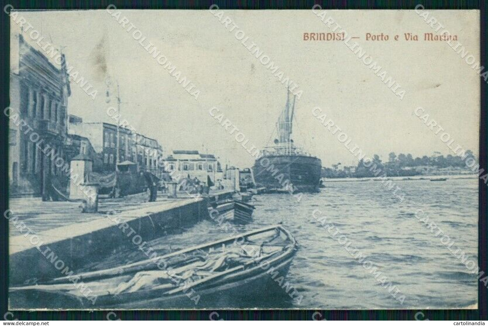 Brindisi Città Porto Barche Cartolina KF2457 - Brindisi