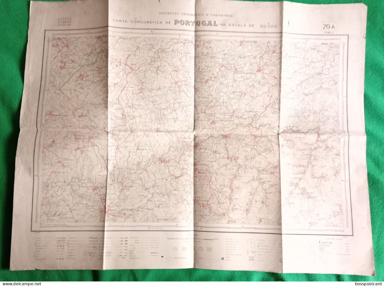 Tábua - Mapa - Map. Coimbra. Portugal. - Carte Geographique