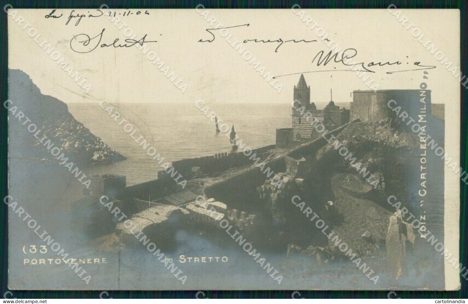 La Spezia Portovenere Lo Stretto Foto Postcard Cartolina KF3329 - La Spezia