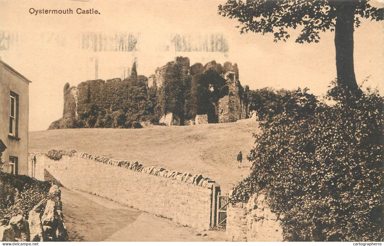 British Castles Architecture Oystermouth Castle - Schlösser