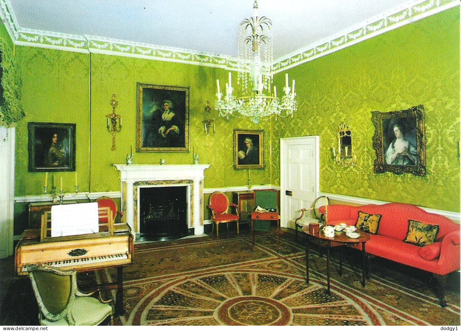 THE DRAWING ROOM, No. 1 ROYAL CRESENT, BATH, SOMERSET, ENGLAND. UNUSED POSTCARD  Mm2 - Bath