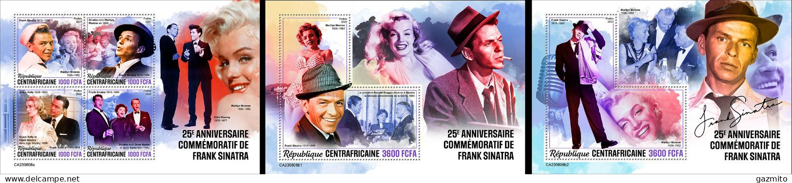 Centrafrica 2023, Cinema, Sinatra, Monroe, 4val In BF+2BF - República Centroafricana